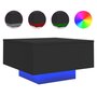 Voir la diapositive 2 : VIDAXL Table basse avec lumières LED noir 55x55x31 cm