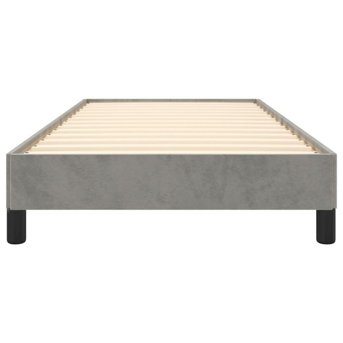 VIDAXL Cadre de lit sans matelas gris clair 100x200 cm velours