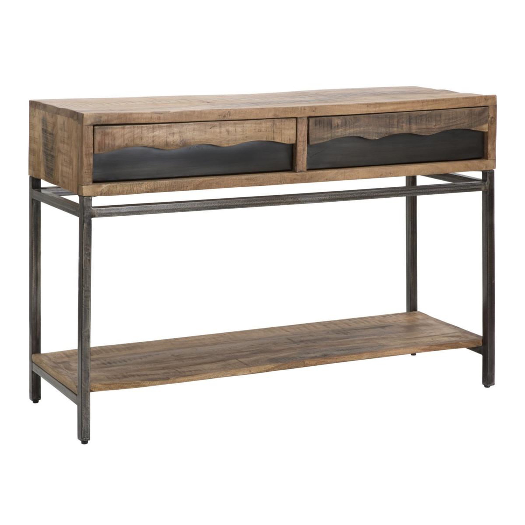 Paris Prix Console design en bois  yellowstone  118cm marron