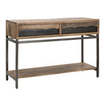 Paris Prix Console Design en Bois  Yellowstone  118cm Marron