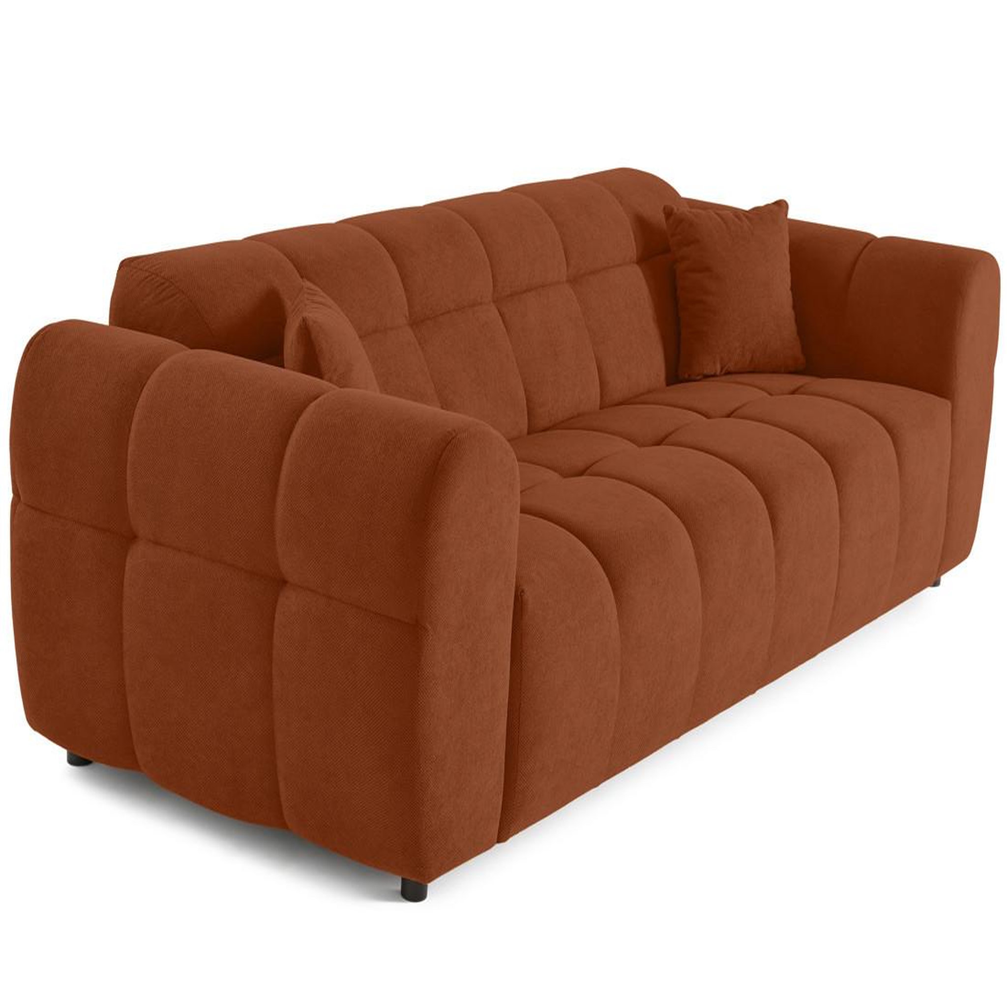 Voir la diapositive 2 : BEST MOBILIER Housse en velours pour canapé déhoussable topaze