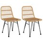 Voir la diapositive 2 : VIDAXL Chaises de jardin lot de 2 48x62x84 cm Resine tressee