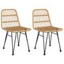 Voir la diapositive 2 : VIDAXL Chaises de jardin lot de 2 48x62x84 cm Resine tressee