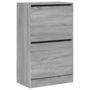 Voir la diapositive 4 : VIDAXL Armoire a chaussures sonoma gris 60x34x96,5cm bois d'ingenierie