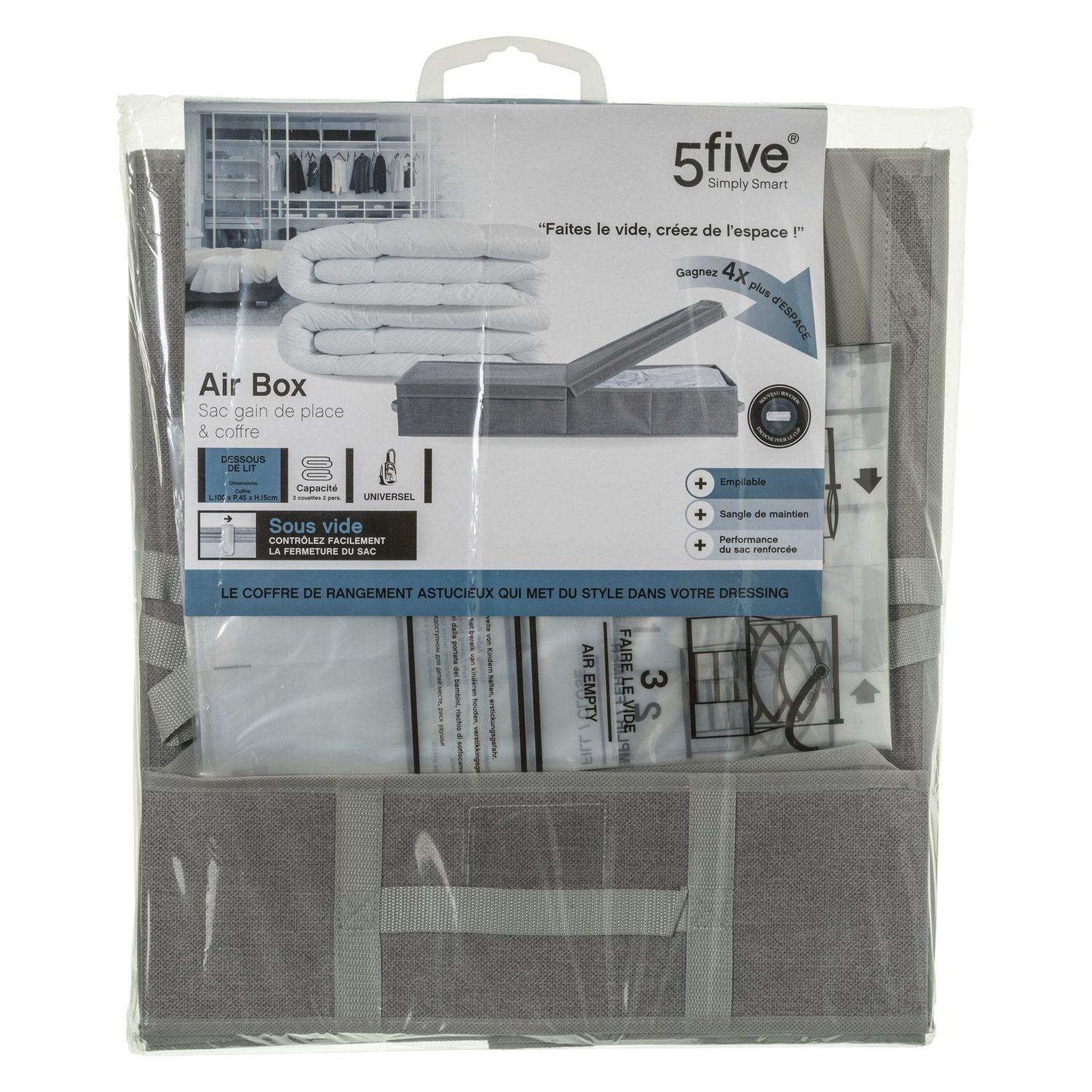 Voir la diapositive 2 : FIVE Sac de compression aix-box taille s - gris