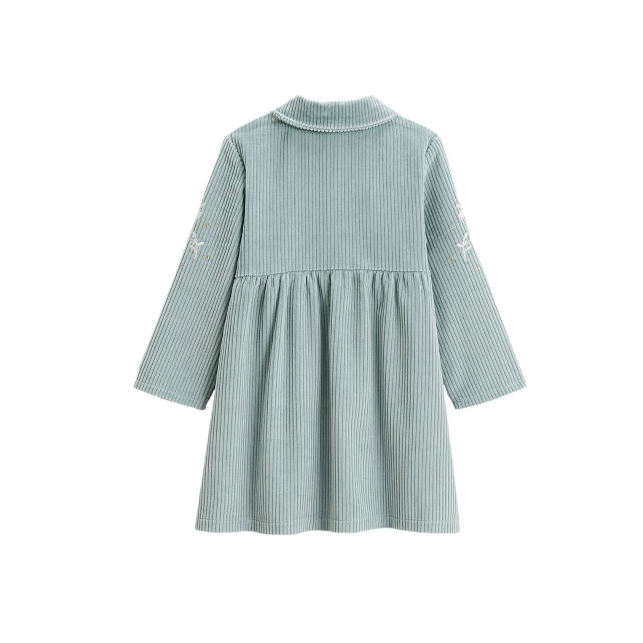 Voir la diapositive 2 : Petit Béguin Robe bébé en velours côtelé alma