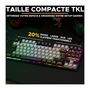Voir la diapositive 3 : THE G-LAB Clavier Gamer - The G-Lab - KEYZ CAESIUM - RGB - Gris & Noir - TKL