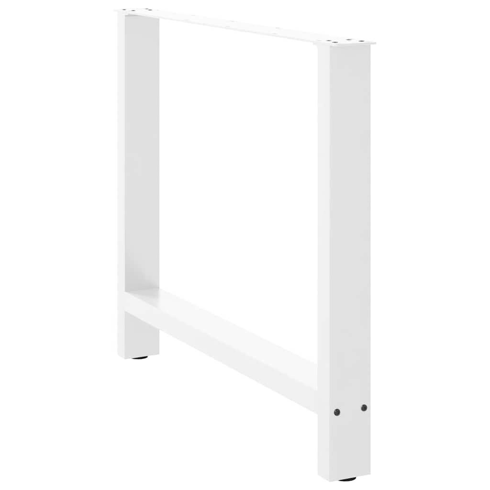 Voir la diapositive 4 : VIDAXL Pieds de table basse blanc 2 pcs 90x(72-73) cm acier