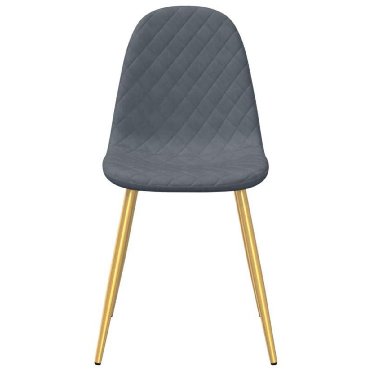 VIDAXL Chaises à manger lot de 4 Gris foncé Velours