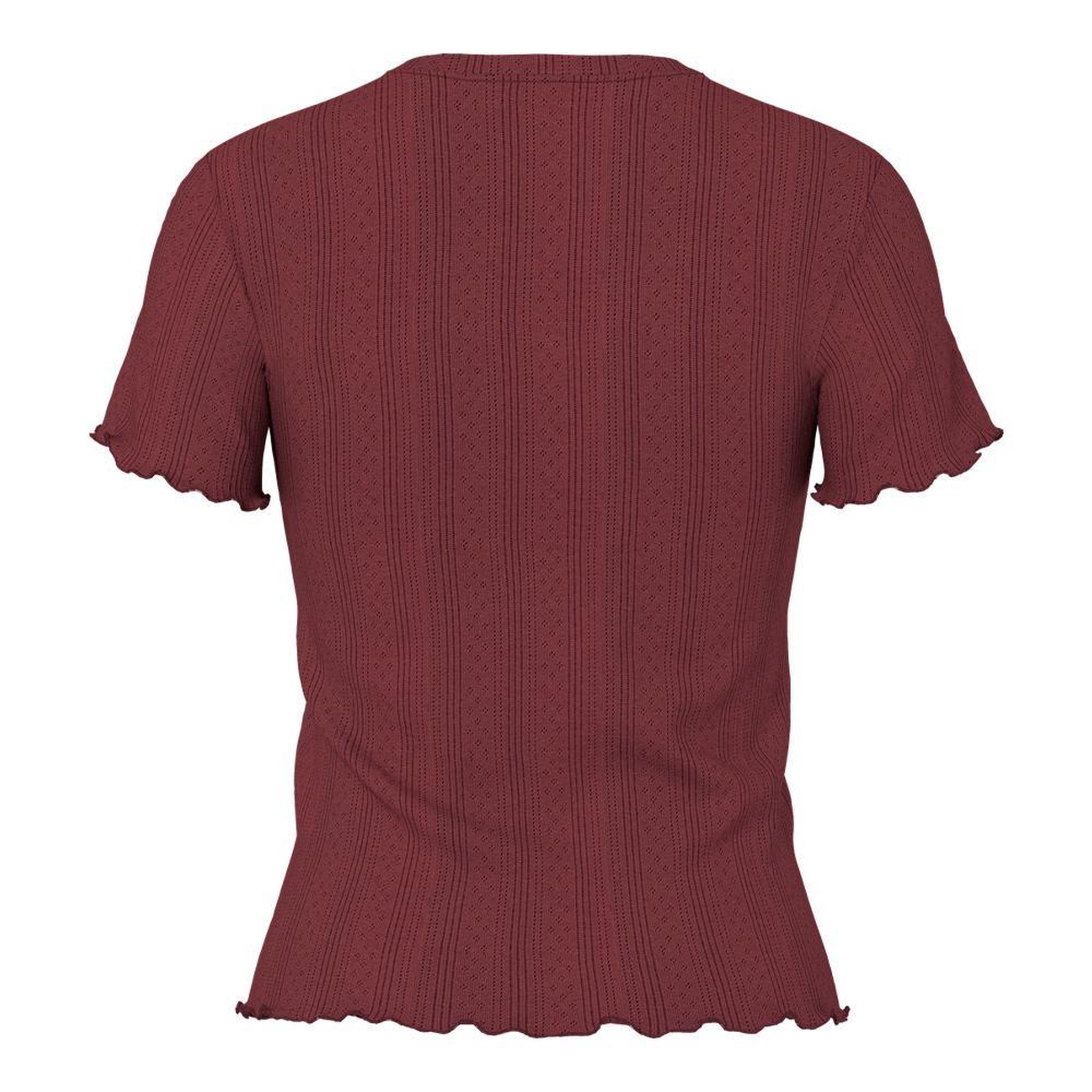 Voir la diapositive 3 : Pieces T-Shirt Bordeaux Femme Pieces Marie