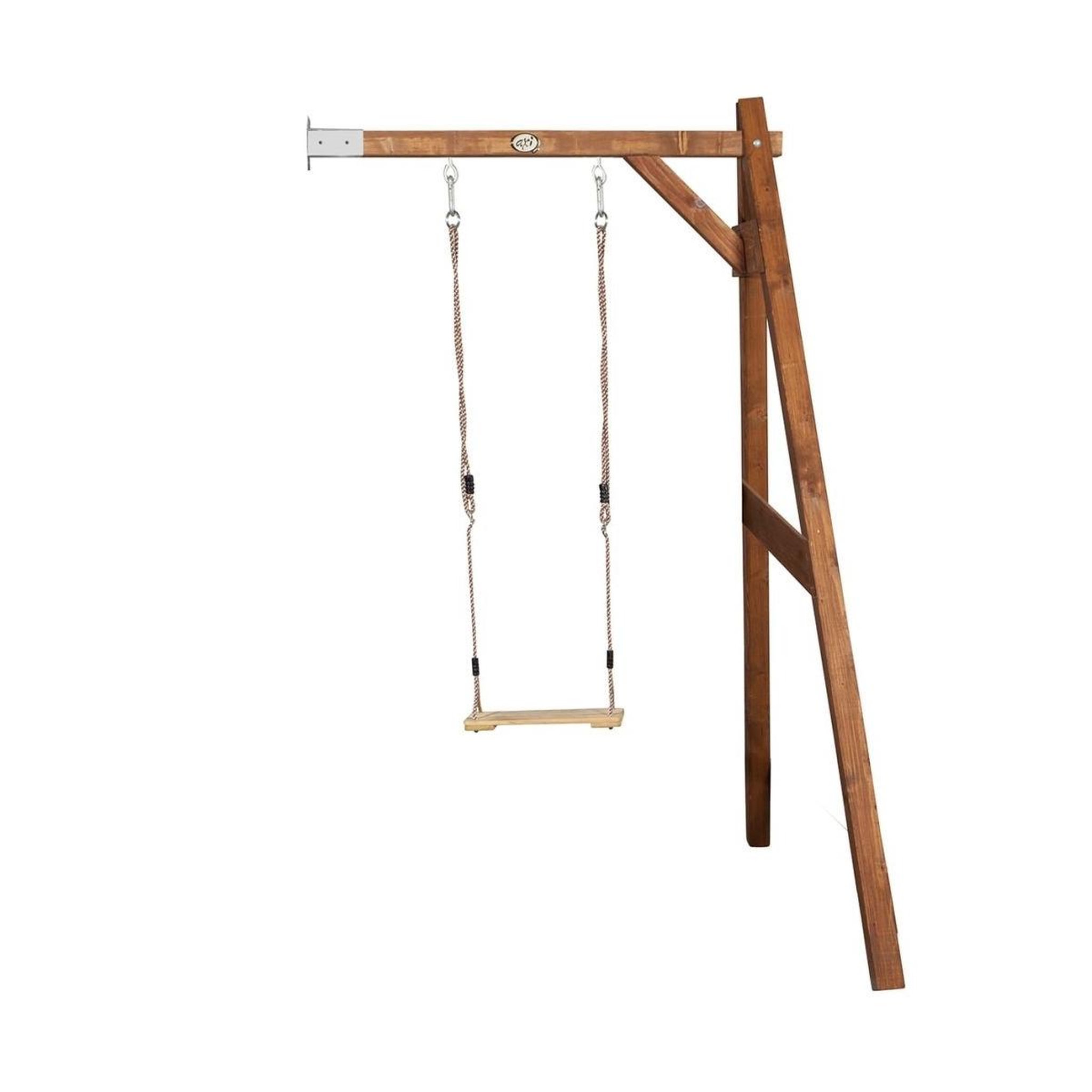 Axi House AXI Portique mural en bois Marron 1 balançoire 160x171x207cm