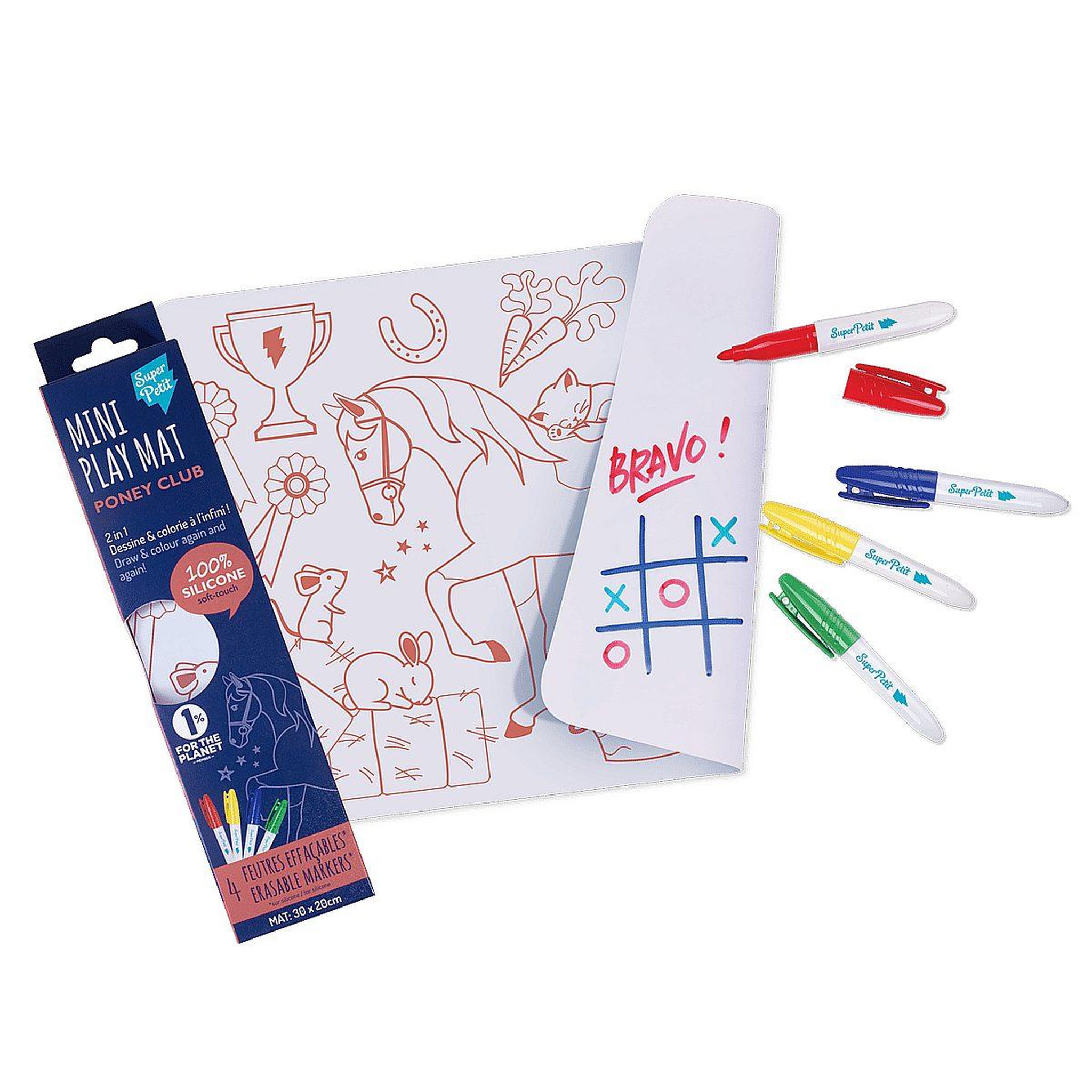 SUPER PETIT Mini playmat en silicone pony club