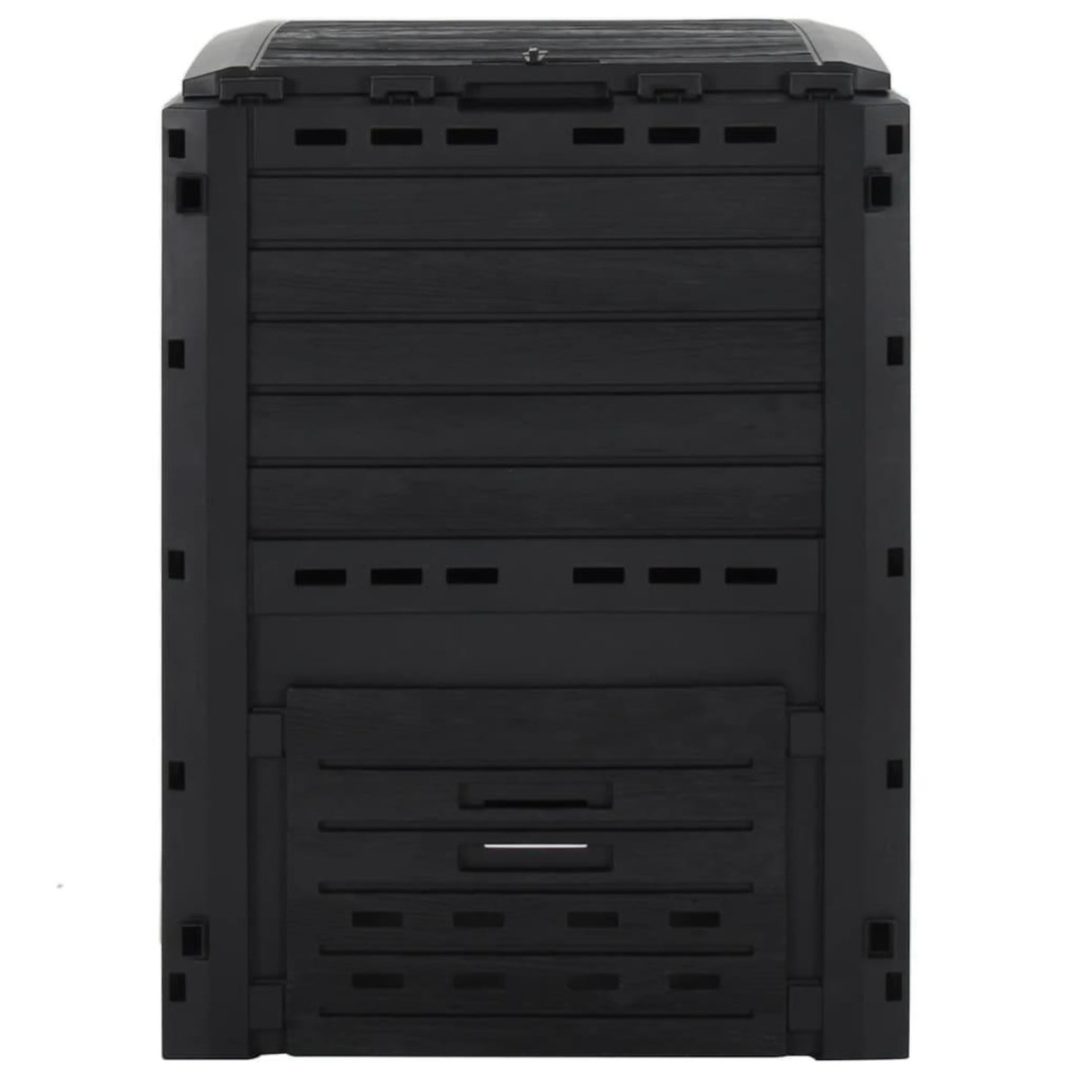 VIDAXL Composteur de jardin Noir 280 L Polypropylene