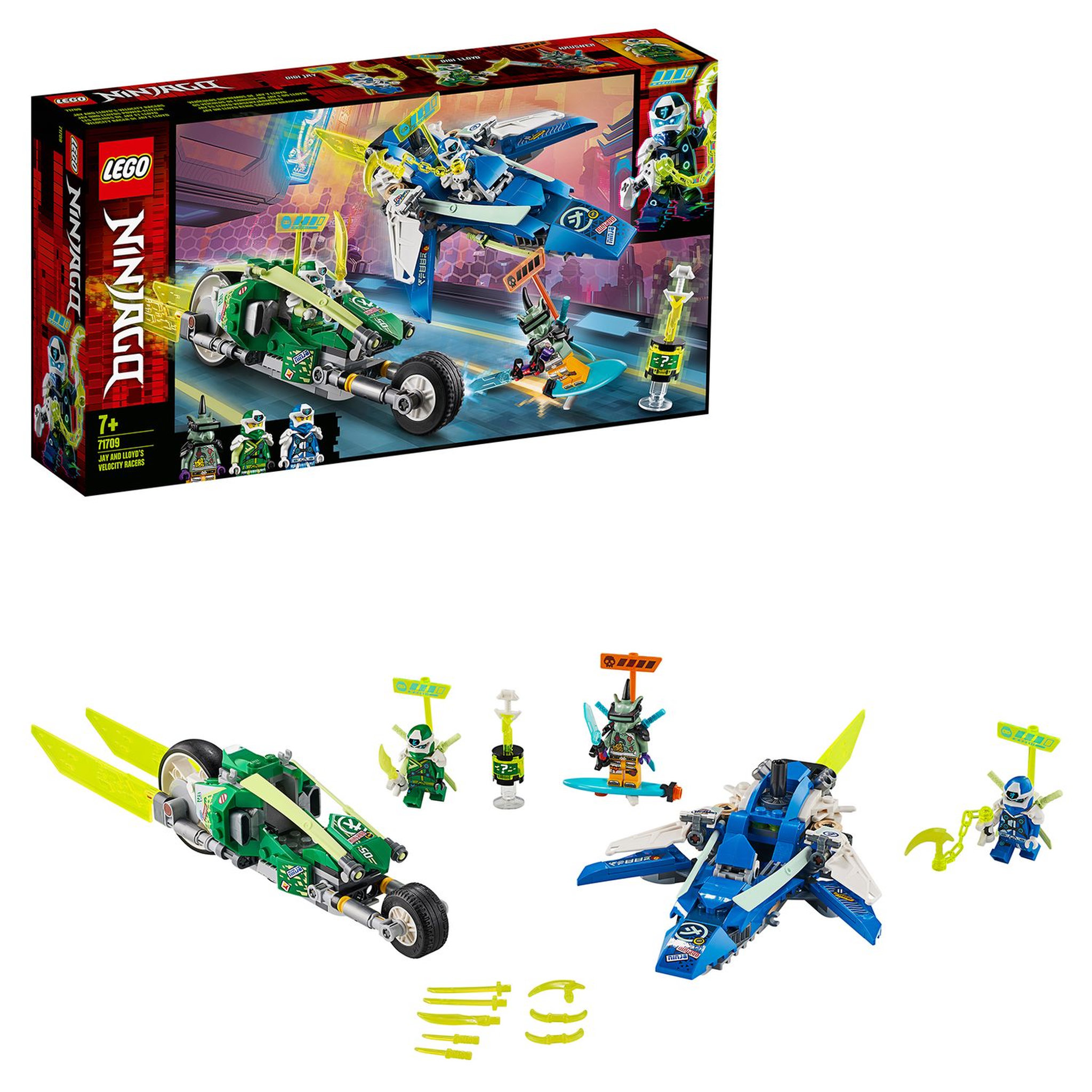 Voir la diapositive 3 : LEGO Ninjago 71709 Les bolides de Jay et Lloyd