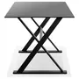 Paris Prix Table Design en Verre  Trinidad  160cm Noir