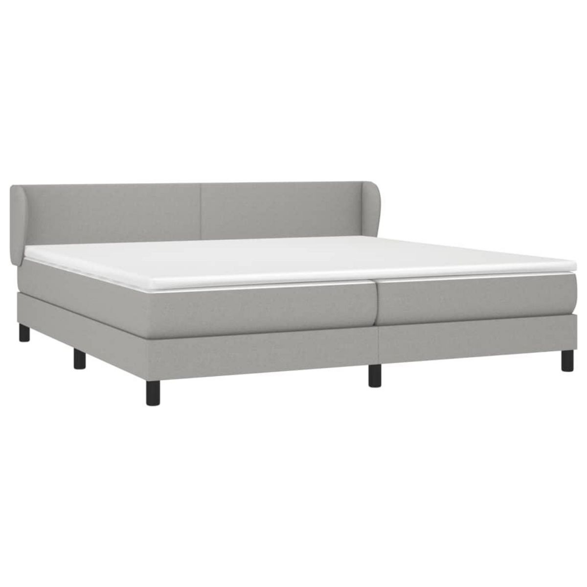 VIDAXL Sommier a lattes de lit avec matelas Gris clair 200x200cm Tissu