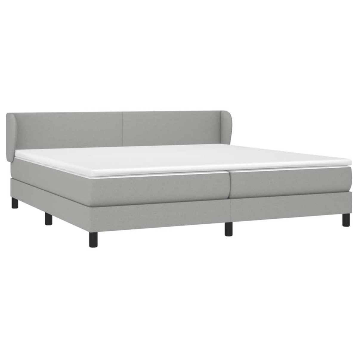 VIDAXL Sommier a lattes de lit avec matelas Gris clair 200x200cm Tissu