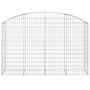Voir la diapositive 3 : VIDAXL Panier de gabions arque 200x50x120/140 cm Fer galvanise