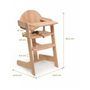 Voir la diapositive 2 : GEUTHER Chaise Haute Évolutive Geuther Filou Up avec Tablette en Bois Naturel
