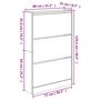 Voir la diapositive 6 : VIDAXL Armoire a chaussures chene fume 80x21x125,5 cm bois ingenierie