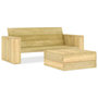 Voir la diapositive 1 : VIDAXL Salon de jardin 2 pcs Bois de pin impregne