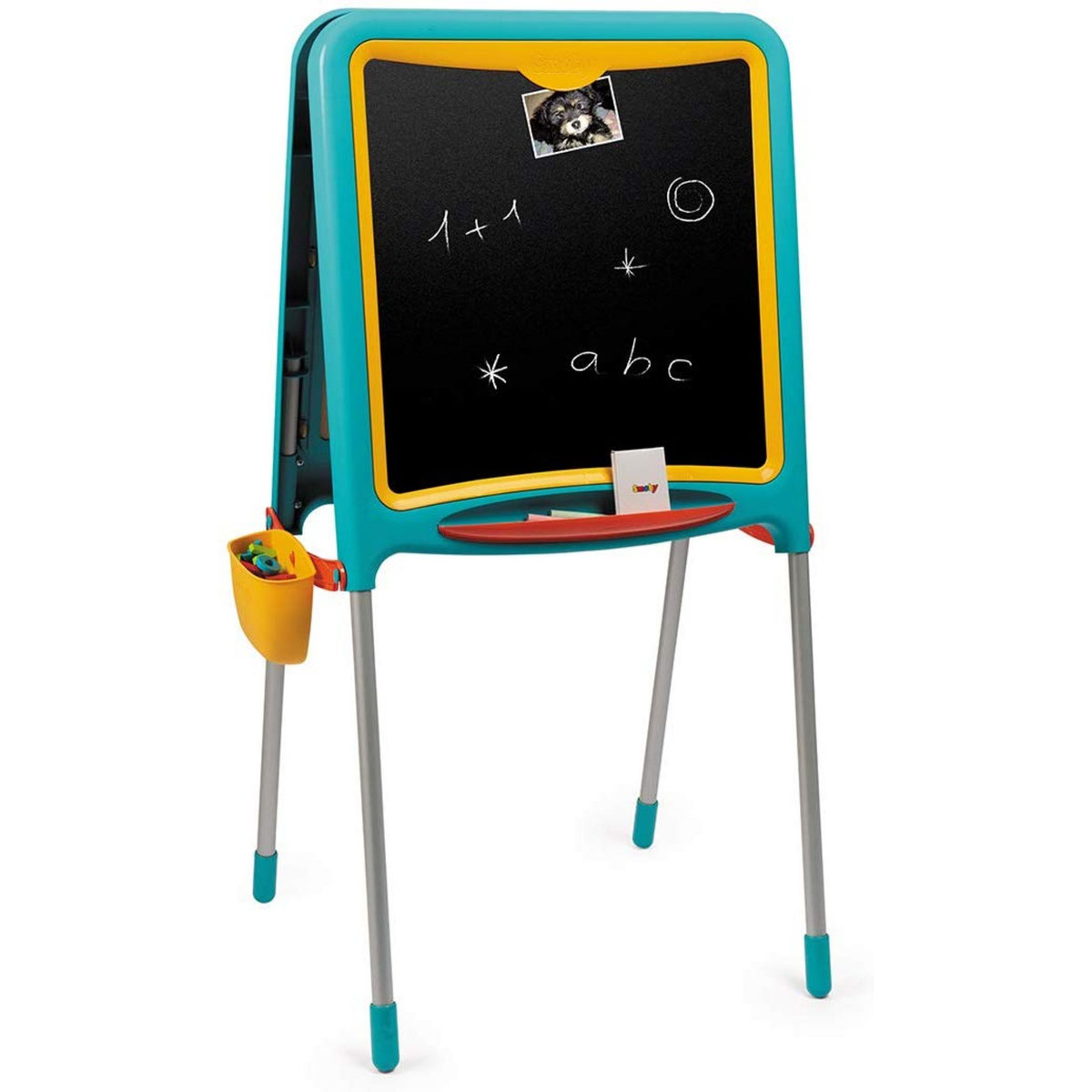 SMOBY Tableau blanc magnétique / à craies 2 en 1 + accessoires