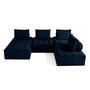 Voir la diapositive 1 : BEST MOBILIER Marisol - canapé panoramique modulable 7 places - velours texturé
