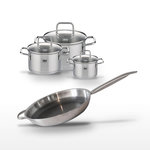 ELO Lot de 3 Faitouts Elo Relief Solution 12/16/20 cm et Poêle 32 cm