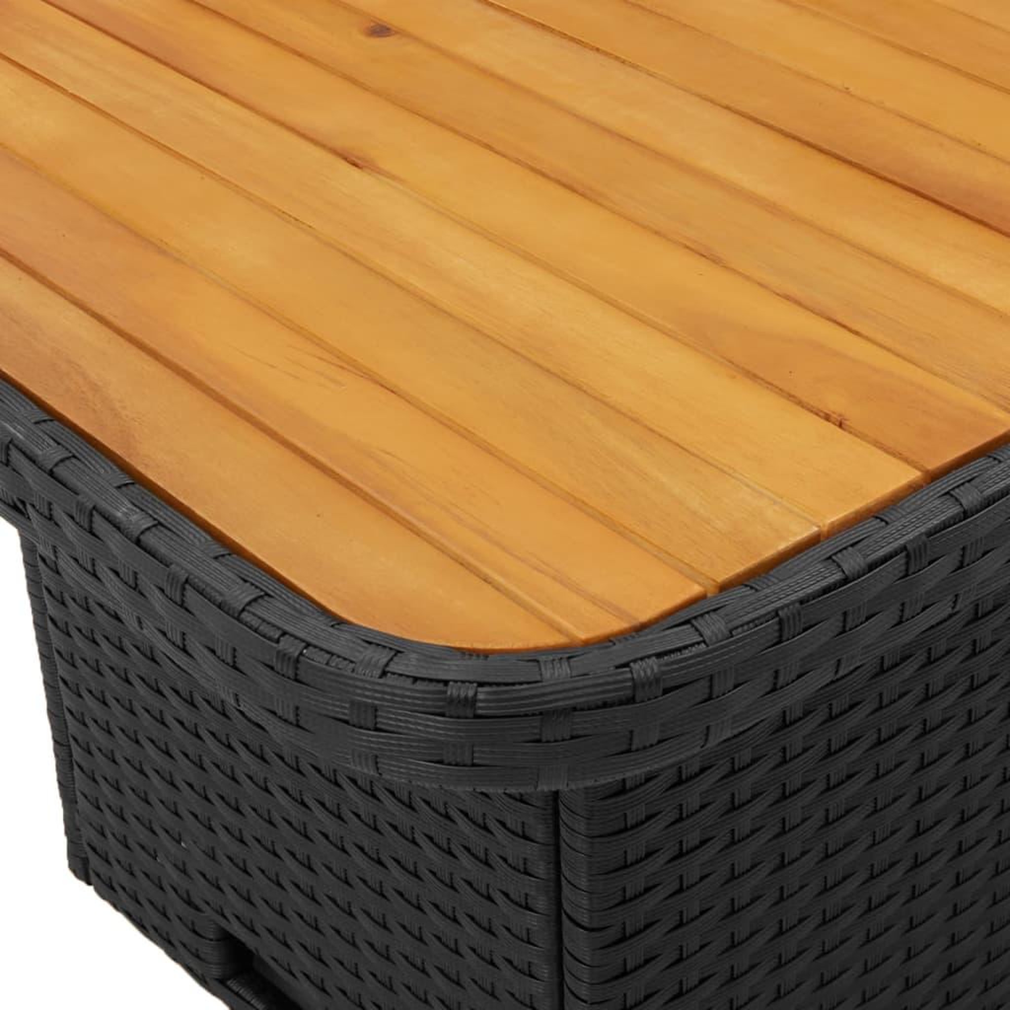 Voir la diapositive 5 : VIDAXL Ensemble a manger de jardin coussins 5pcs Noir Resine tressee