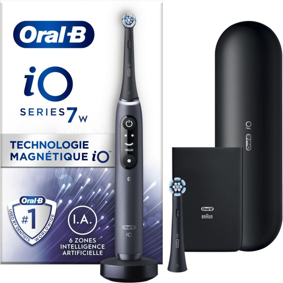 ORAL B Brosse à dents électrique iO7 Series Black +TC