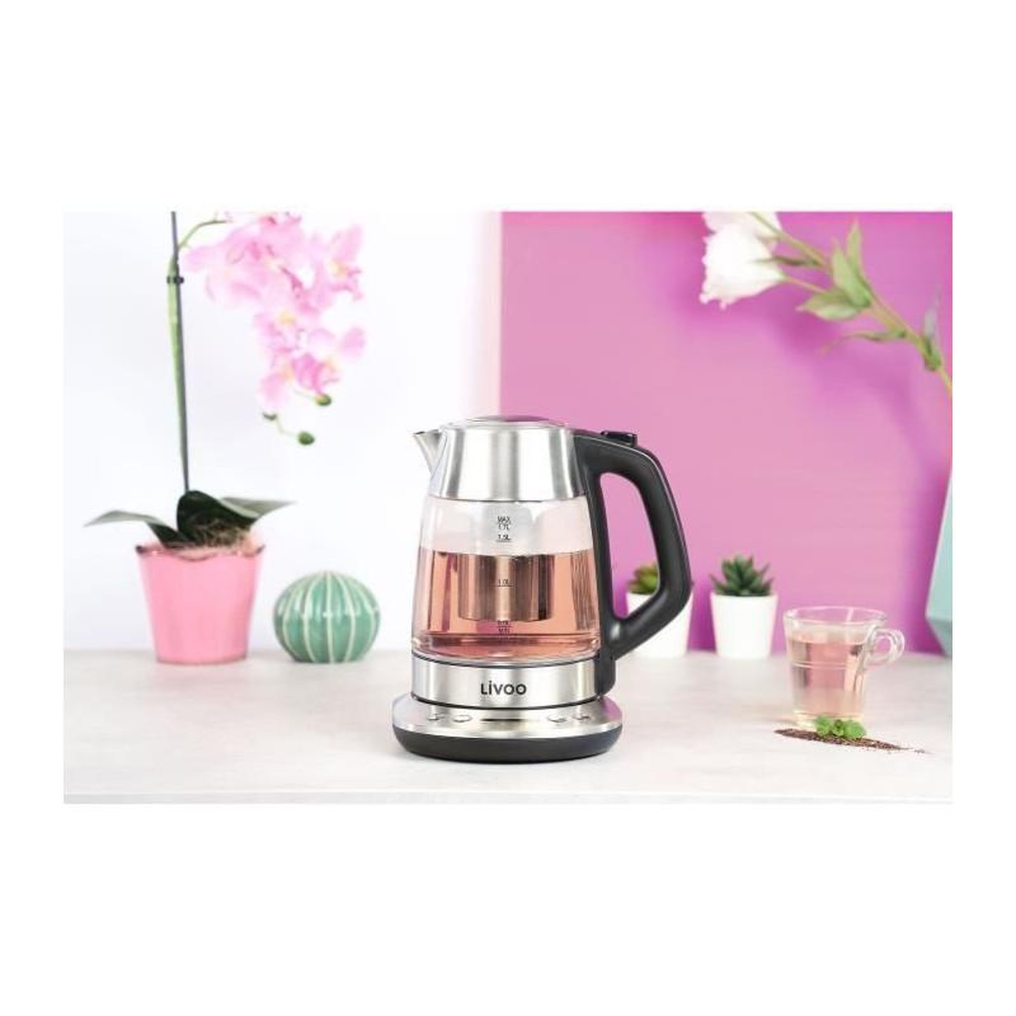 Voir la diapositive 6 : LIVOO Bouilloire-théière 2en1 1,7l 2200w - dod165