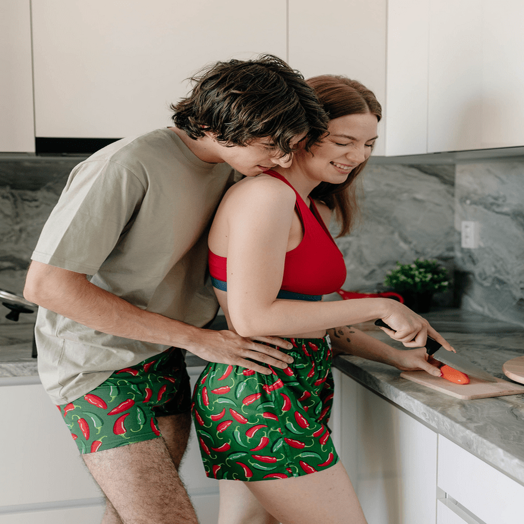 Voir la diapositive 4 : DEDOLES Boxer homme piments rouges et verts