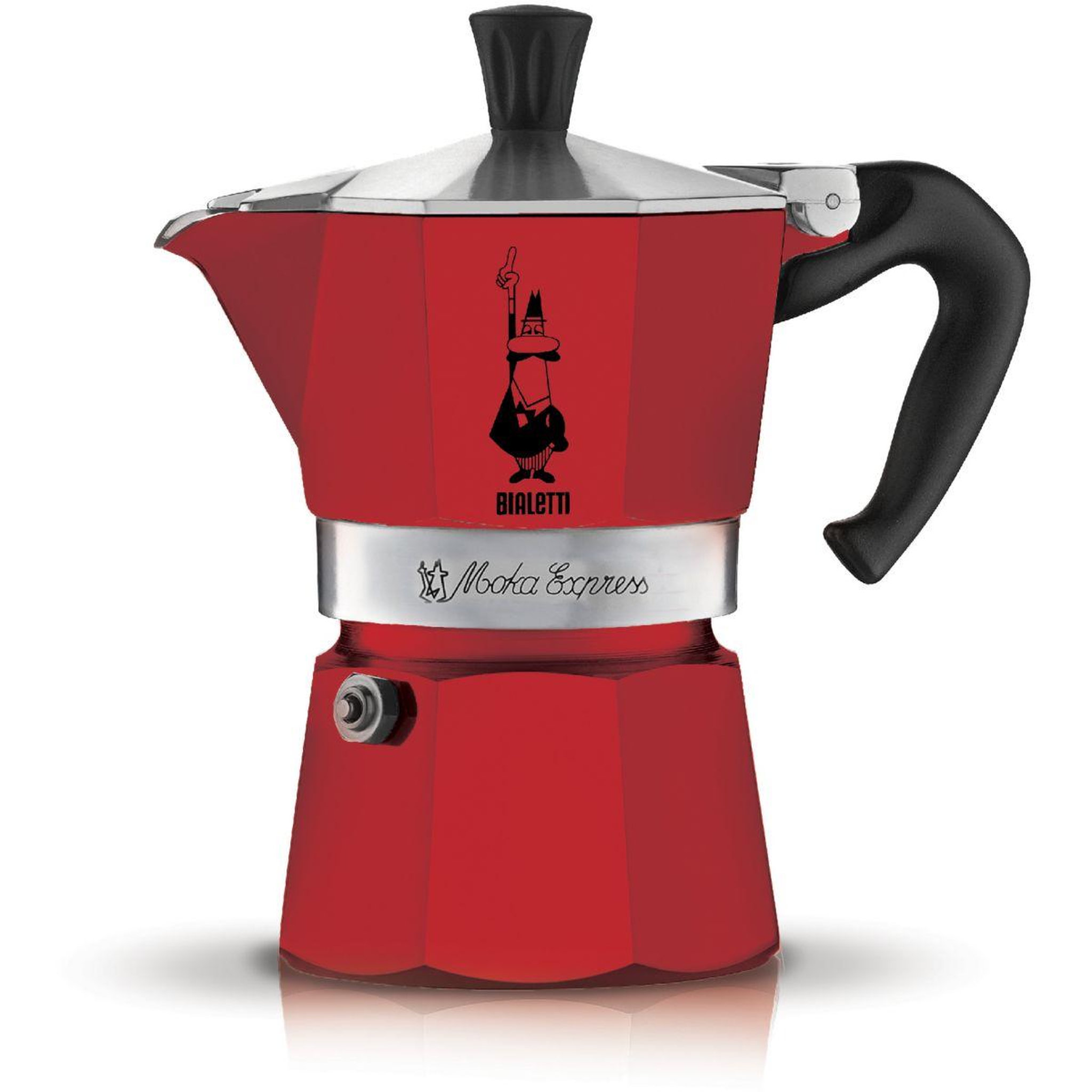 BIALETTI Cafetière italienne moka express rouge 3 tasses