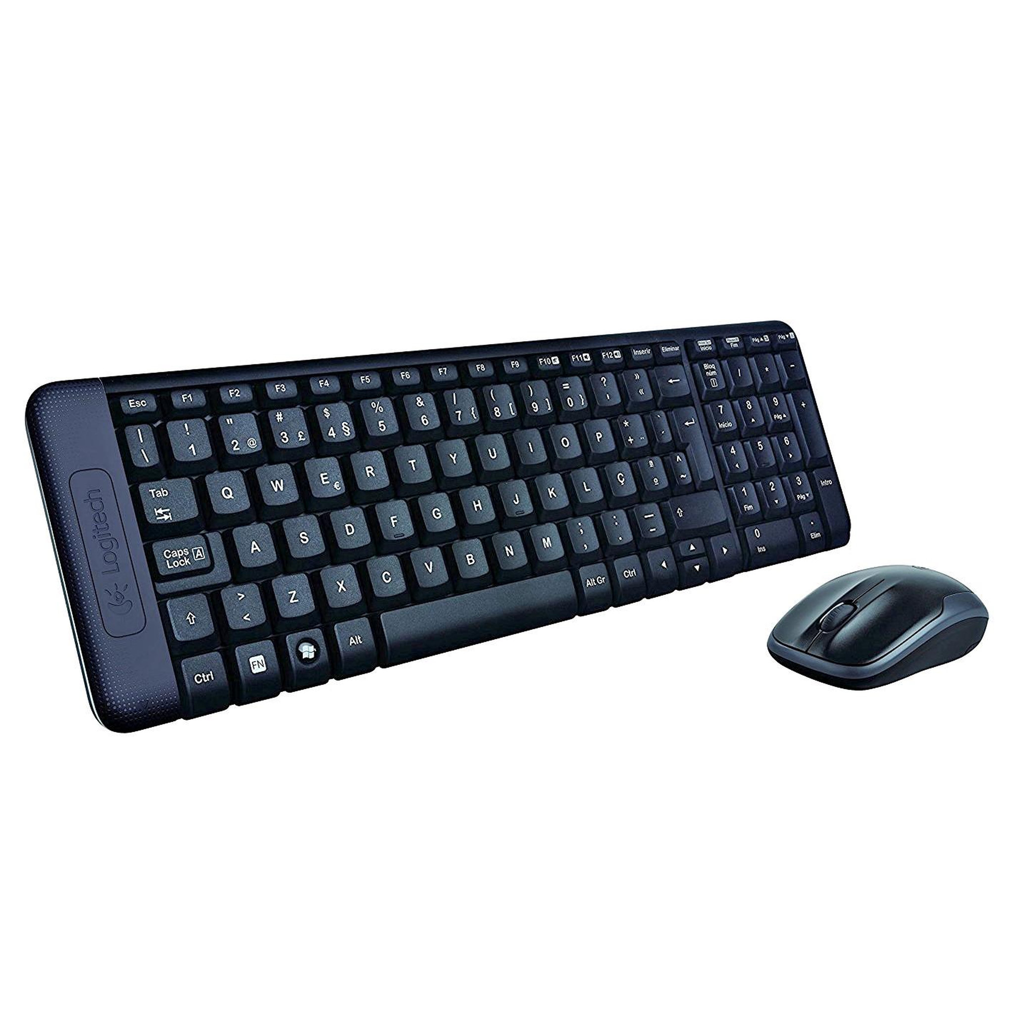 Voir la diapositive 2 : Logitech Logitech wireless combo mk220 clavier souris incluse bureau usb espagnole noir