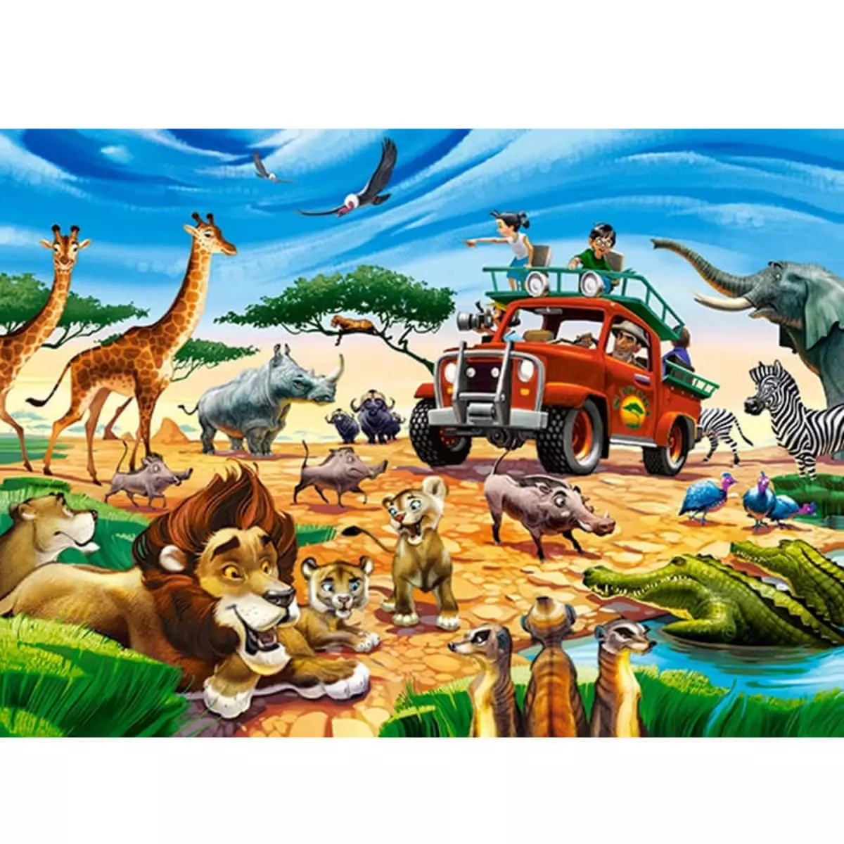 Castorland Puzzle 180 pièces : Aventure en safari
