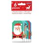  6 étiquettes cadeaux - Père Noël et ses amis