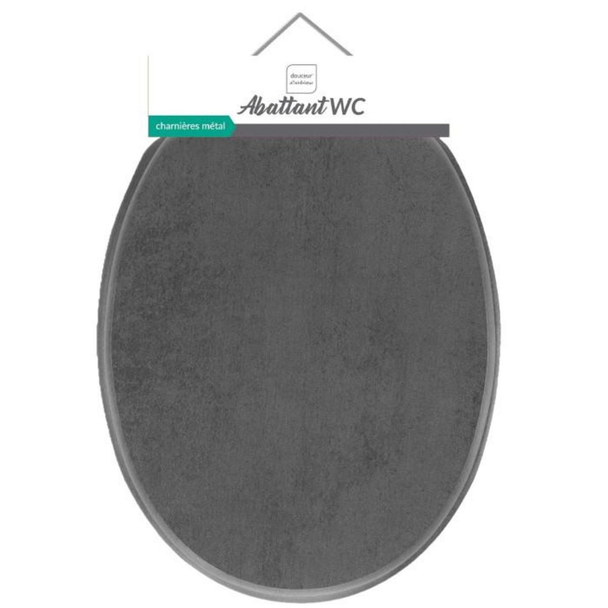 Paris Prix Abattant WC Effet Béton  Alium  46cm Gris