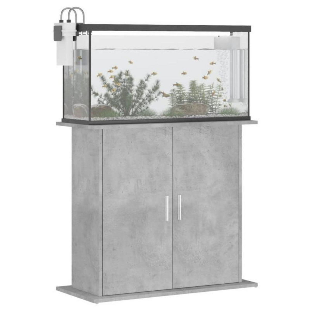 VIDAXL Support pour aquarium gris béton 81x36x73 cm bois d ingénierie