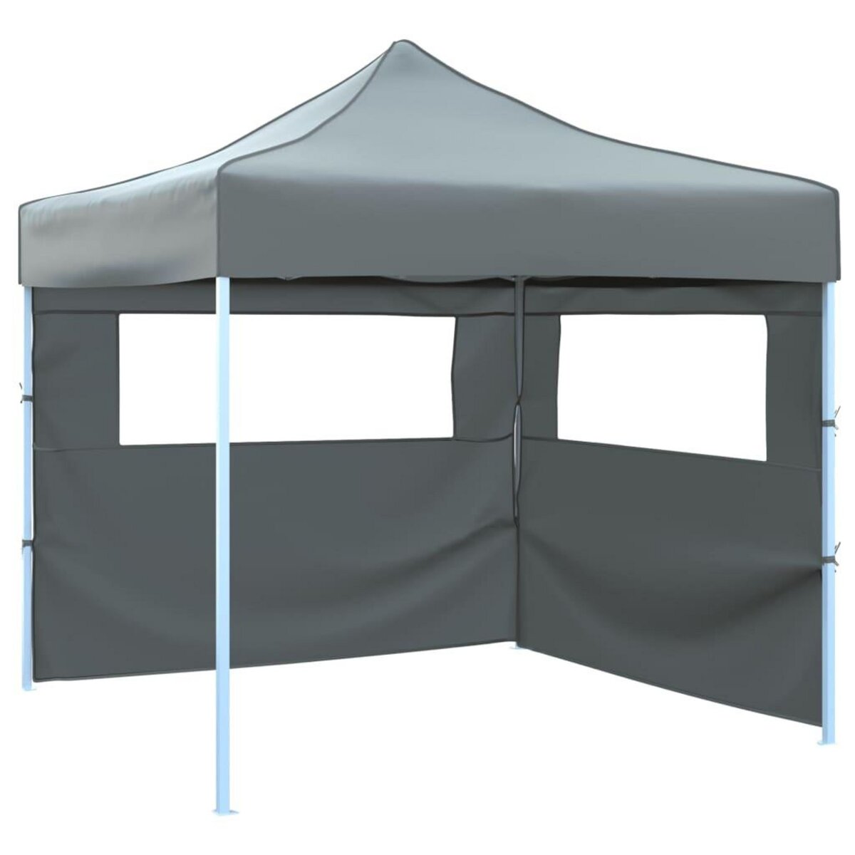 VIDAXL Tente de reception escamotable avec 2 parois 3x3 m Anthracite