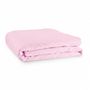 Voir la diapositive 2 : UNIVERS DECOR Housse de couette unie Rose 260 x 240 cm / 100% Coton / 57 Fils/cm² pour lit 2 places  King Size