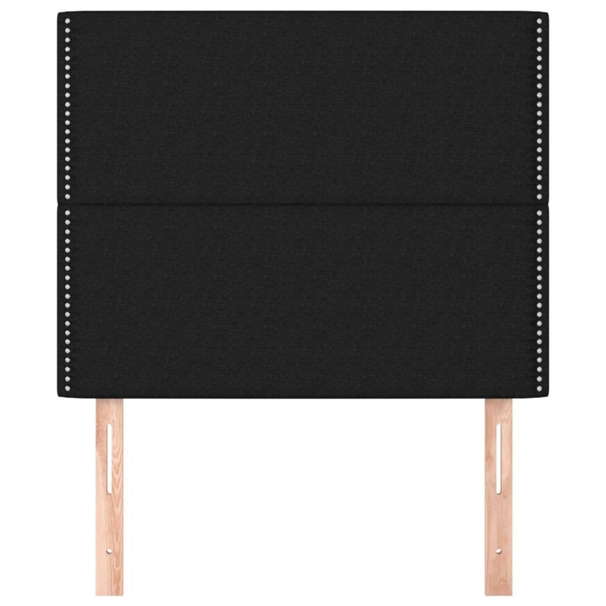 VIDAXL Tetes de lit 2 pcs Noir 80x5x78/88 cm Tissu