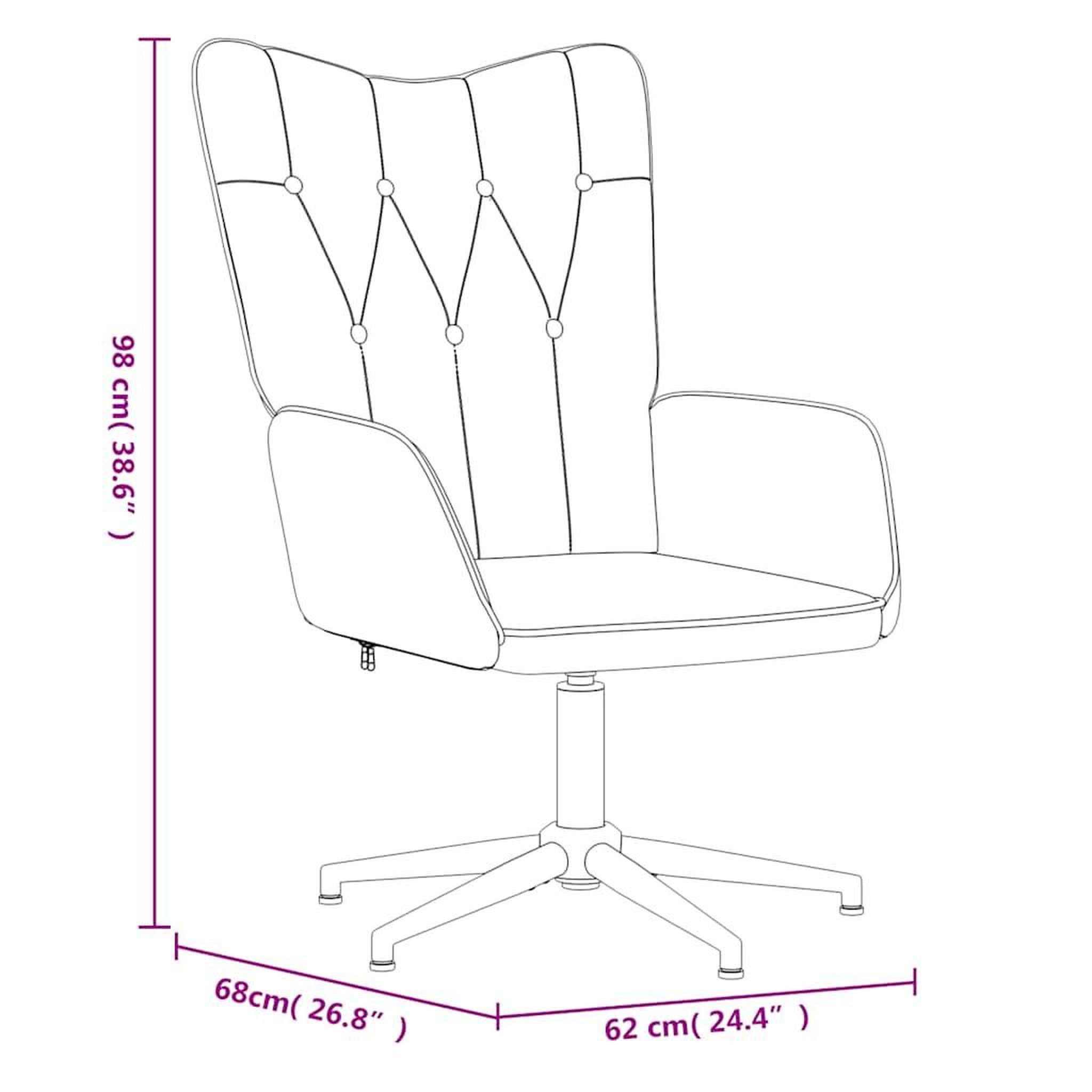 Voir la diapositive 6 : VIDAXL Chaise de relaxation avec tabouret Taupe Tissu