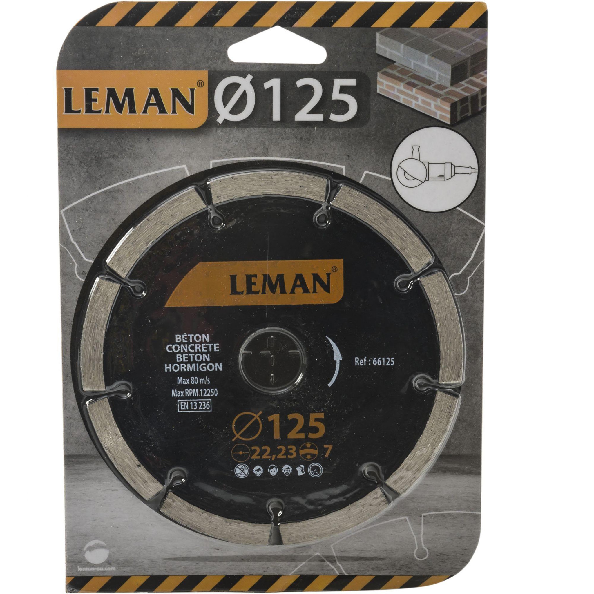 Voir la diapositive 1 : Leman Disque diamant segments 125 mm Leman
