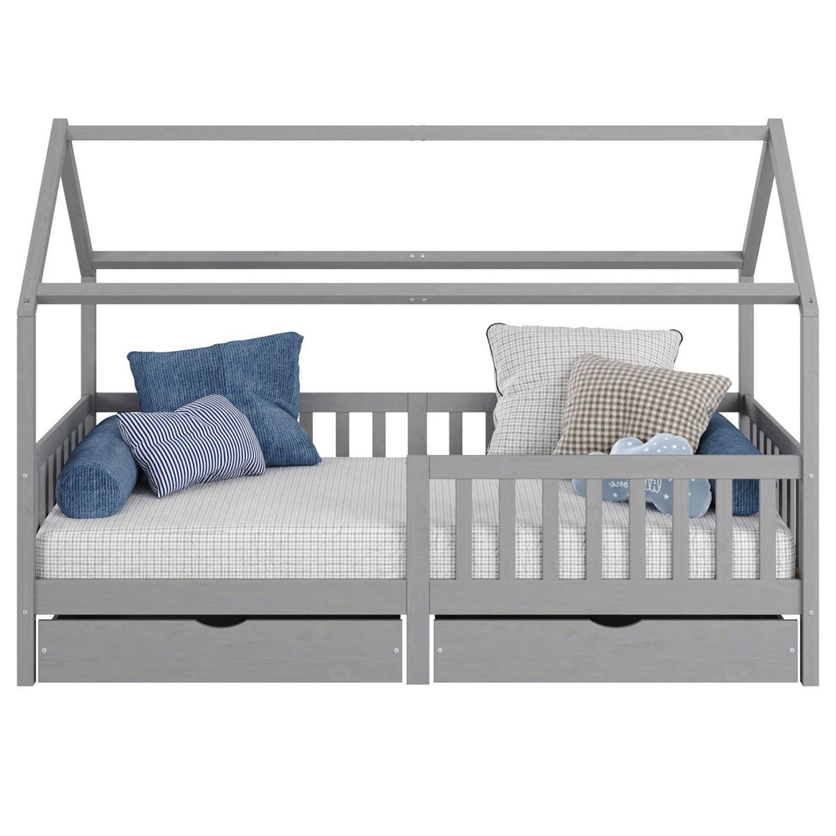 IDIMEX Lit cabane NUNA avec tiroirs, 90 x 190 cm en pin massif