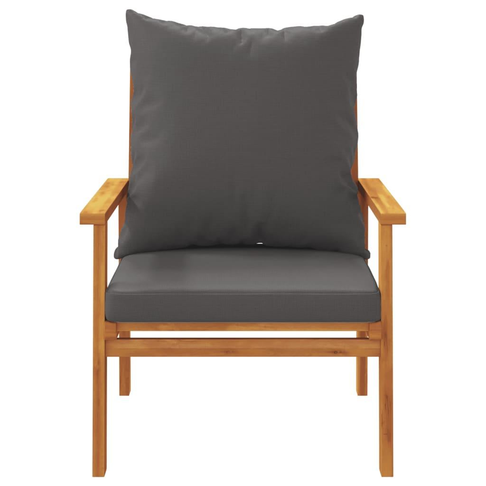 Voir la diapositive 4 : VIDAXL Fauteuil de jardin lot de 2 avec coussin bois massif d'acacia
