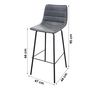 Voir la diapositive 3 : TOILINUX Lot de 2 Tabourets de bar design industriel Brooklyn
