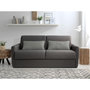 Voir la diapositive 2 : LISA DESIGN Ari - canapé 3 places convertible express couchage quotidien 140 cm matelas 12 cm en tissu