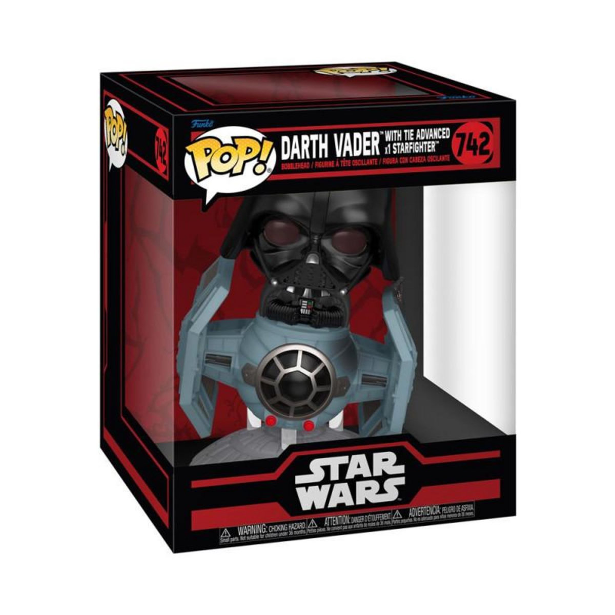 Funko Figurine Funko Pop Star wars Dark Vador avec Tie Advanced x1 Starfighter