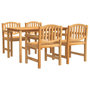 Voir la diapositive 2 : VIDAXL Ensemble a manger de jardin 5pcs Bois de teck massif