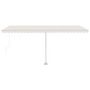 Voir la diapositive 5 : VIDAXL Auvent manuel retractable avec LED 500x300 cm Creme